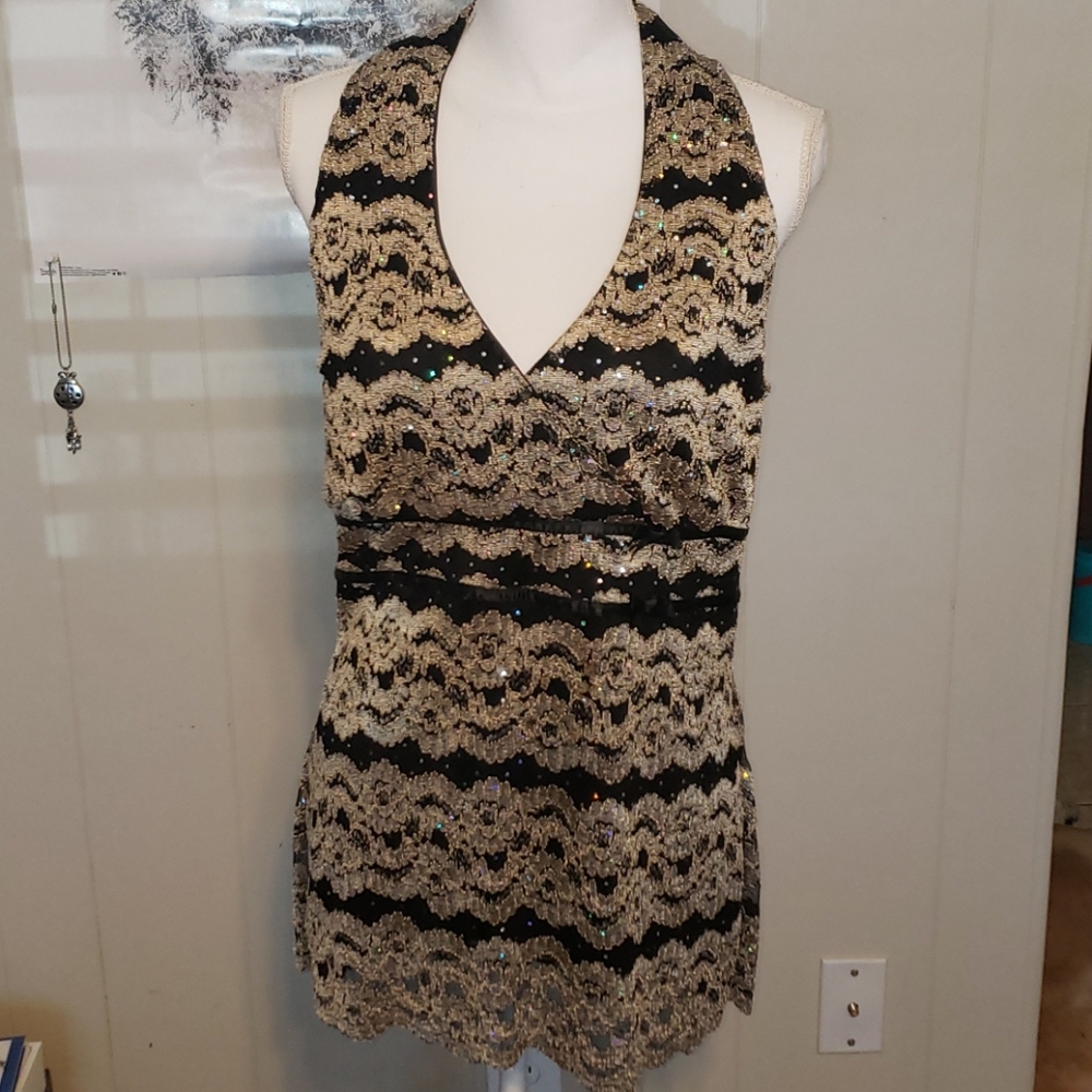 Bay Studio Career Women's Gold/Black Top